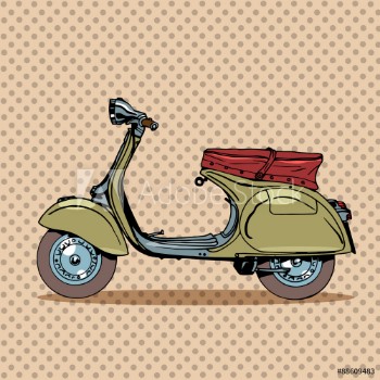 Picture of Vintage scooter retro transport